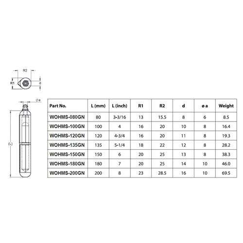 Weld On Hinge - 20 x 185mm -Grease Nipple - Steel 